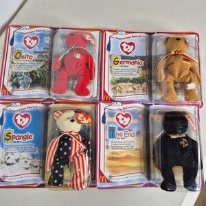 TY + McDonald's International Beanie Bears II Collection Set PLUS The End Bear